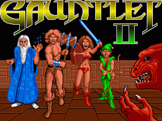 Gauntlet II title screen for Amiga
